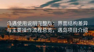 岛遇使用说明完整版：界面结构差异与主要操作流程总览，遇岛项目介绍