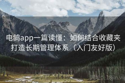 电鸽app一篇读懂：如何结合收藏夹打造长期管理体系（入门友好版）