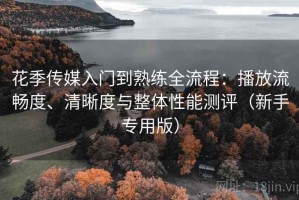 花季传媒入门到熟练全流程：播放流畅度、清晰度与整体性能测评（新手专用版）