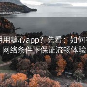 想长期用糖心app？先看：如何在不同网络条件下保证流畅体验