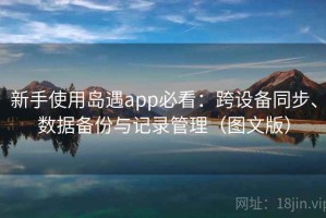 新手使用岛遇app必看：跨设备同步、数据备份与记录管理（图文版）