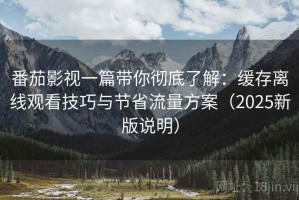 番茄影视一篇带你彻底了解：缓存离线观看技巧与节省流量方案（2025新版说明）