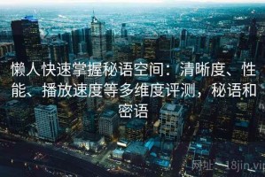 懒人快速掌握秘语空间：清晰度、性能、播放速度等多维度评测，秘语和密语