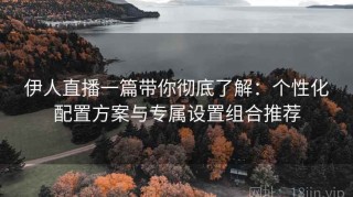 伊人直播一篇带你彻底了解：个性化配置方案与专属设置组合推荐