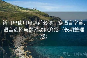 新用户使用电鸽前必读：多语言字幕、语音选择与翻译功能介绍（长期整理版）
