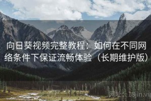 向日葵视频完整教程：如何在不同网络条件下保证流畅体验（长期维护版）