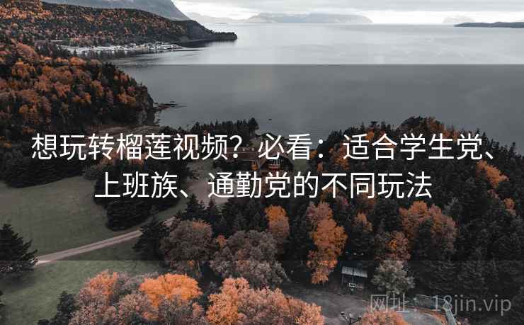 想玩转榴莲视频?必看:适合学生党、上班族、通勤党的不同玩法 想玩转榴莲视频?必看:适合学生党、上班族、通勤党的不同玩法