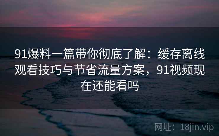 91爆料一篇带你彻底了解:缓存离线观看技巧与节省流量方案,91视频现在还能看吗 91爆料一篇带你彻底了解:缓存离线观看技巧与节省流量方案,91视频现在还能看吗