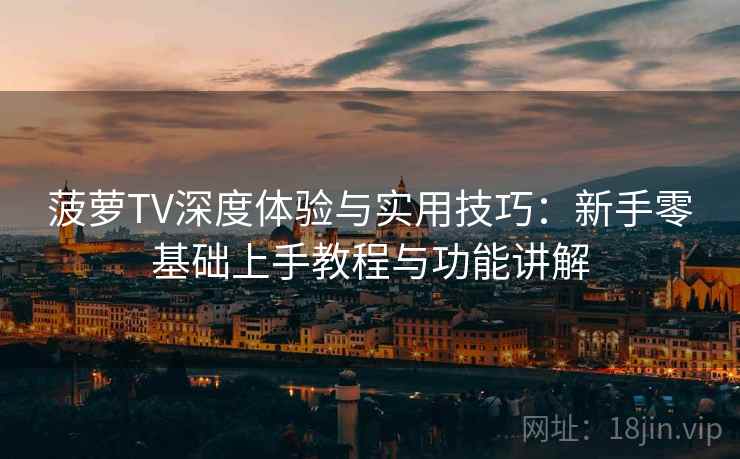 菠萝TV深度体验与实用技巧：新手零基础上手教程与功能讲解