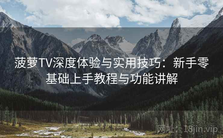 菠萝TV深度体验与实用技巧：新手零基础上手教程与功能讲解