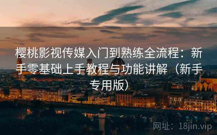 樱桃影视传媒入门到熟练全流程：新手零基础上手教程与功能讲解（新手专用版）