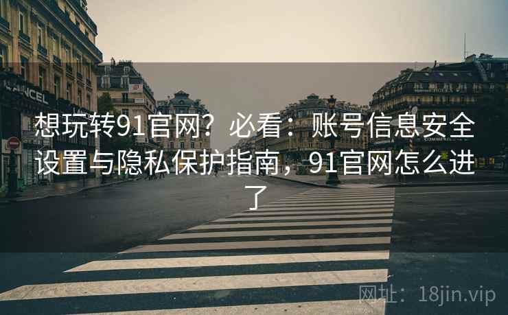 想玩转91官网？必看：账号信息安全设置与隐私保护指南，91官网怎么进了