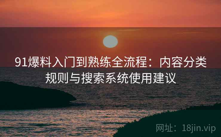 91爆料入门到熟练全流程：内容分类规则与搜索系统使用建议